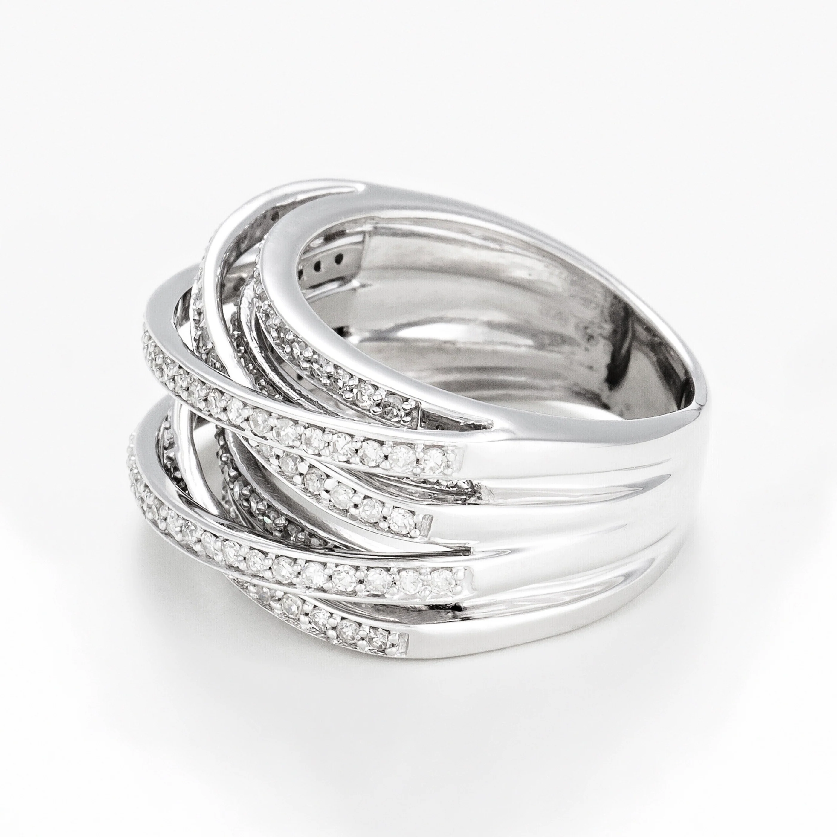 Bague "New Entrelacs Candides" Diamants 0,99Ct/165 - Or Blanc 375/1000 - Image 3