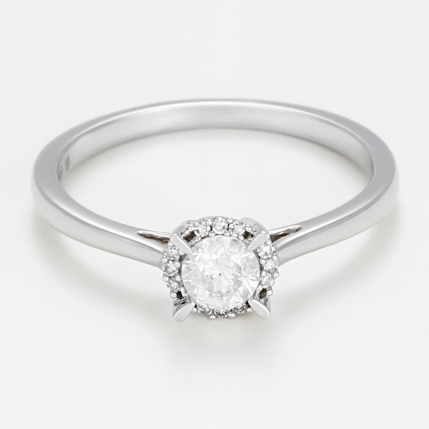 Bague "Amoureuse 0,33" Diamants 0,30Ct/1+0,03 Ct/12 - Or Blanc 750/1000 - Image 2