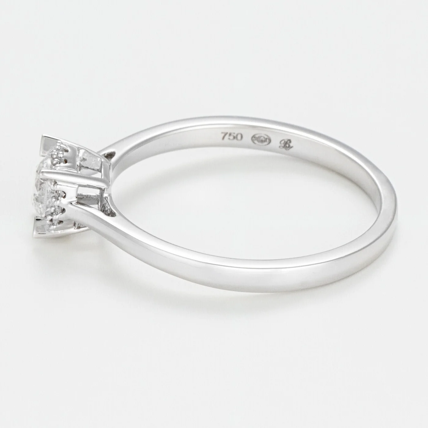 Bague "Amoureuse 0,33" Diamants 0,30Ct/1+0,03 Ct/12 - Or Blanc 750/1000 - Image 3