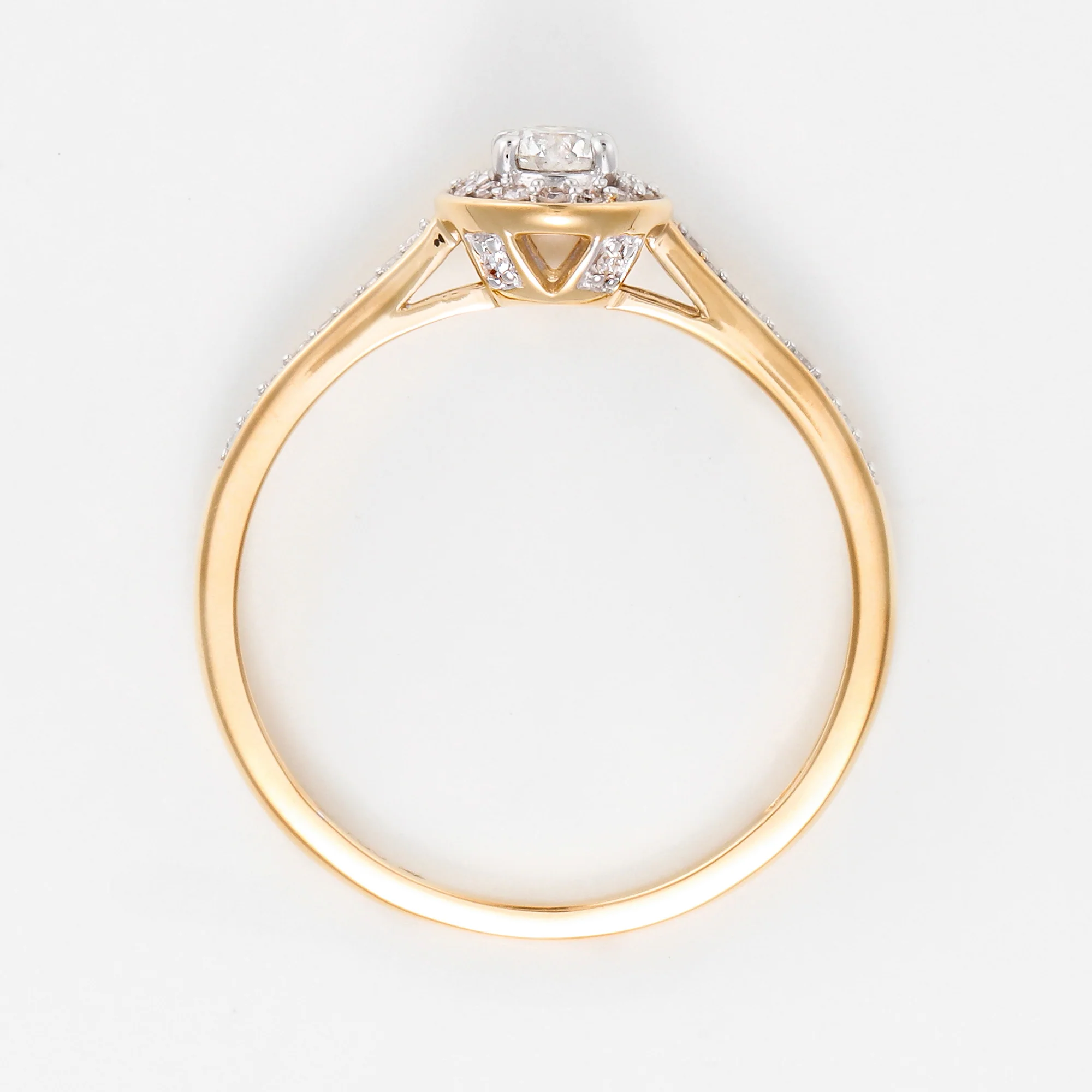 Bague "Brillant Somptueux" Diamant: 0,12Ct/38 & 0,18/1 - Image 3