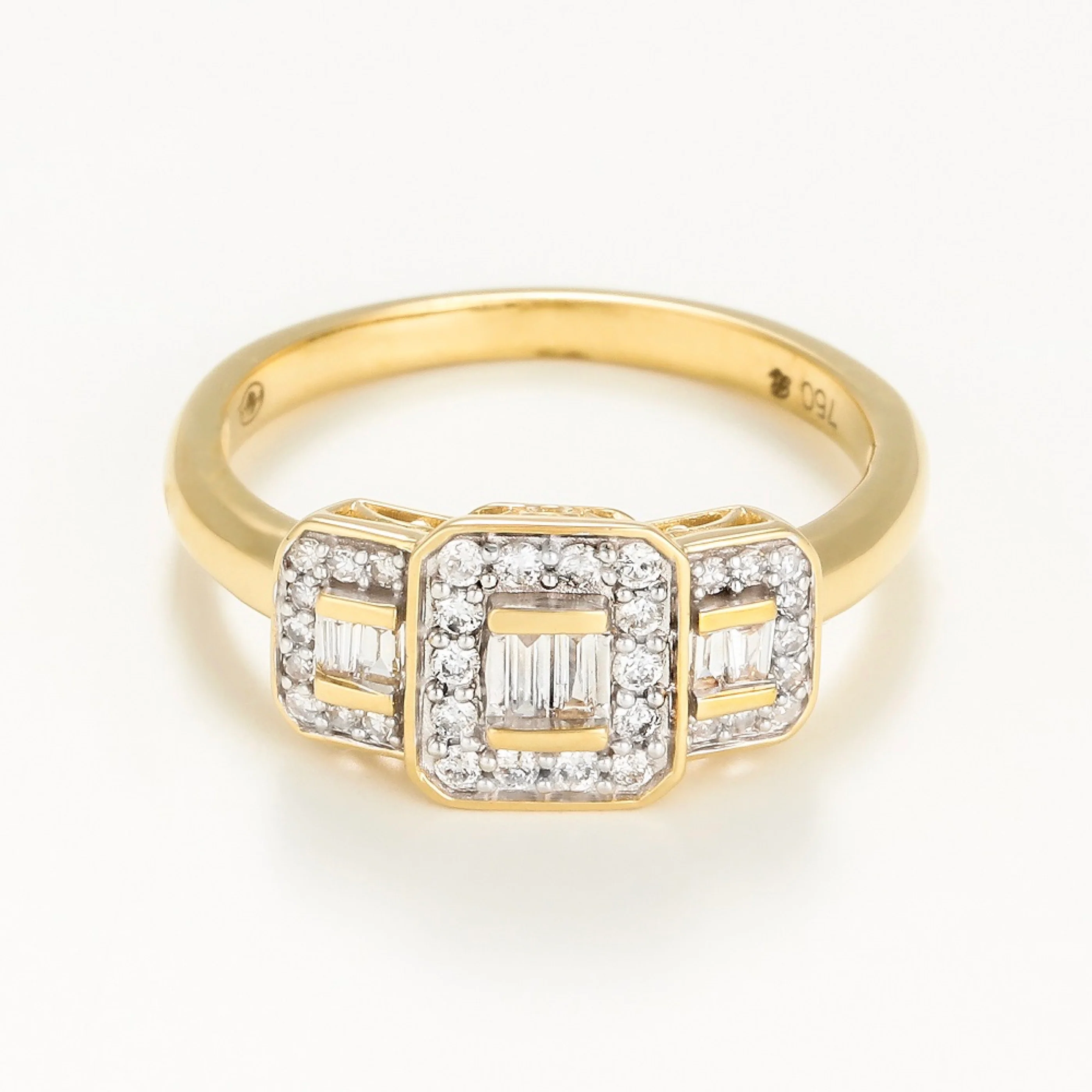 Bague "Les Princesses"Diamant : 0,25Ct/38 - Or Jaune 750/1000 - Image 2
