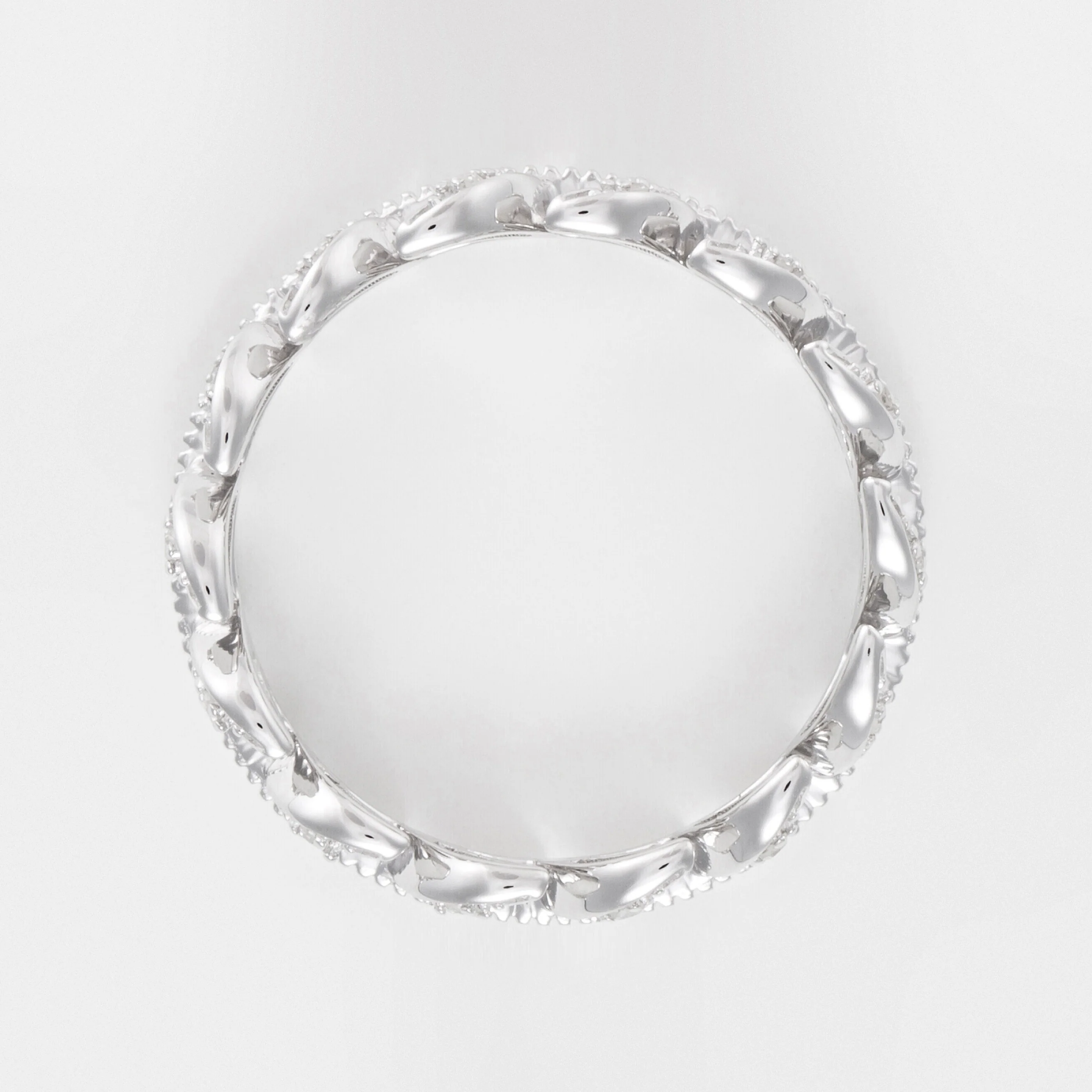 Bague "Héritage" Diamants 0,12Cts/28 - Or Blanc 375/1000 - Image 3