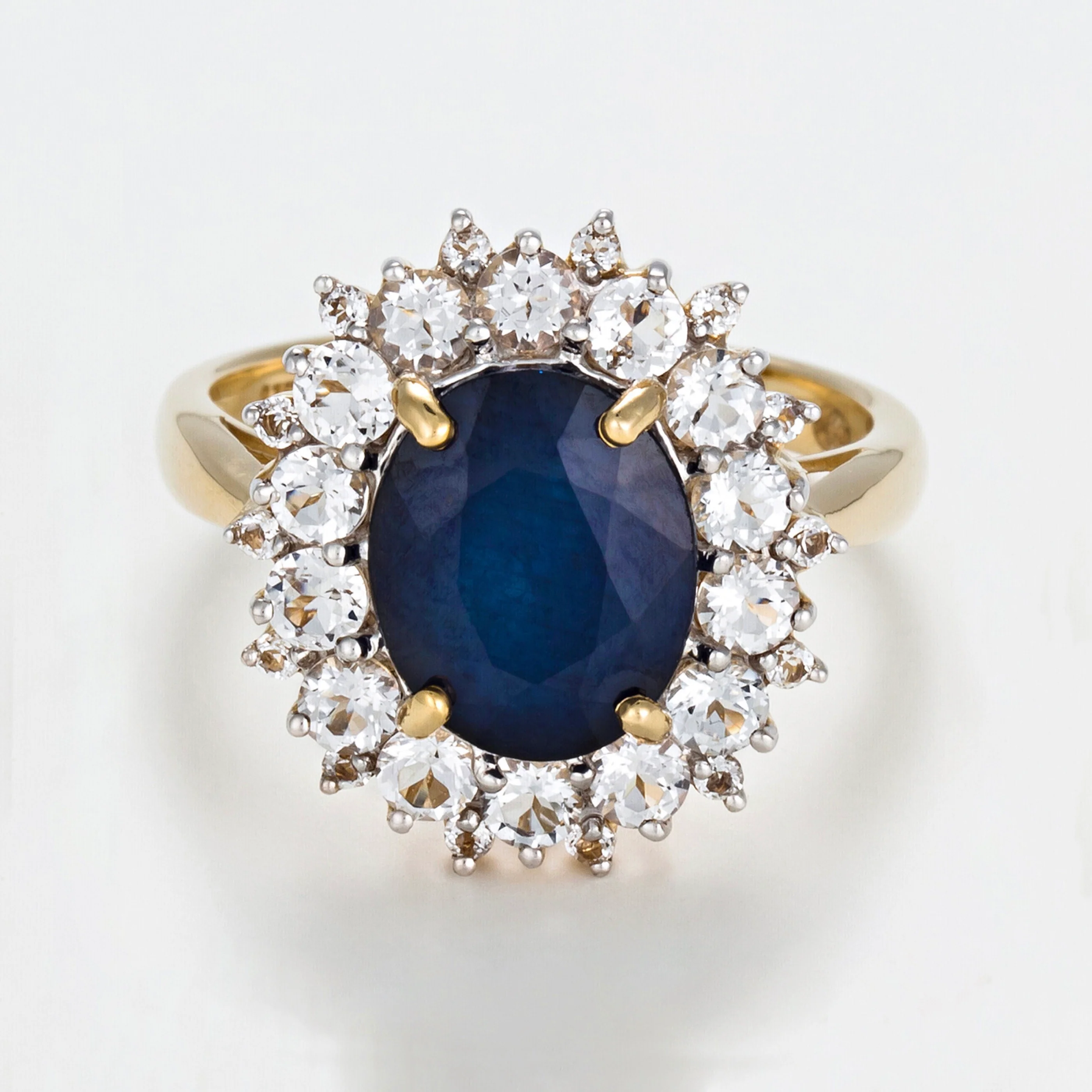 Bague "Soleil Bleu" - Or Jaune 375/1000 - Image 2