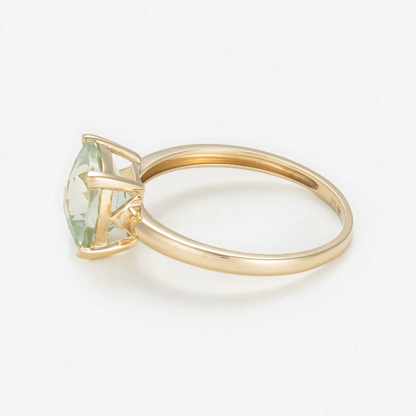 Bague "Prasiolite Unique" Améthyste Verte - Or Jaune 375/1000 - Image 2