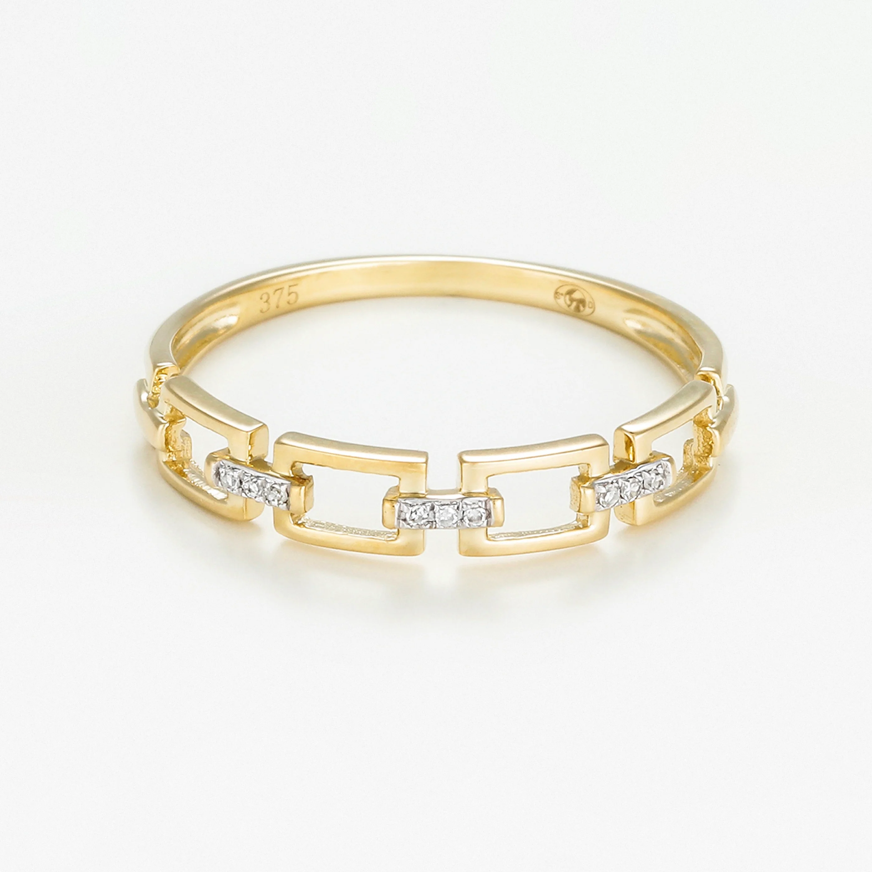 Bague "Maillage" D0,01/9 - Or Jaune 375/1000 - Image 2