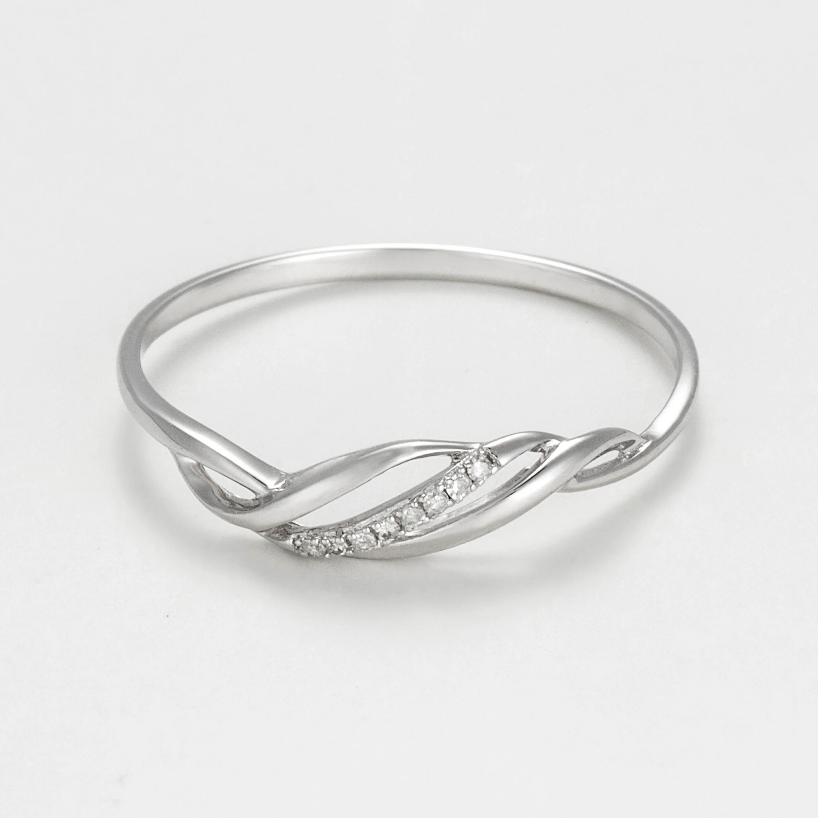 Bague "Life" Or D 0.01 Ct - Or Blanc 375/1000 - Image 2