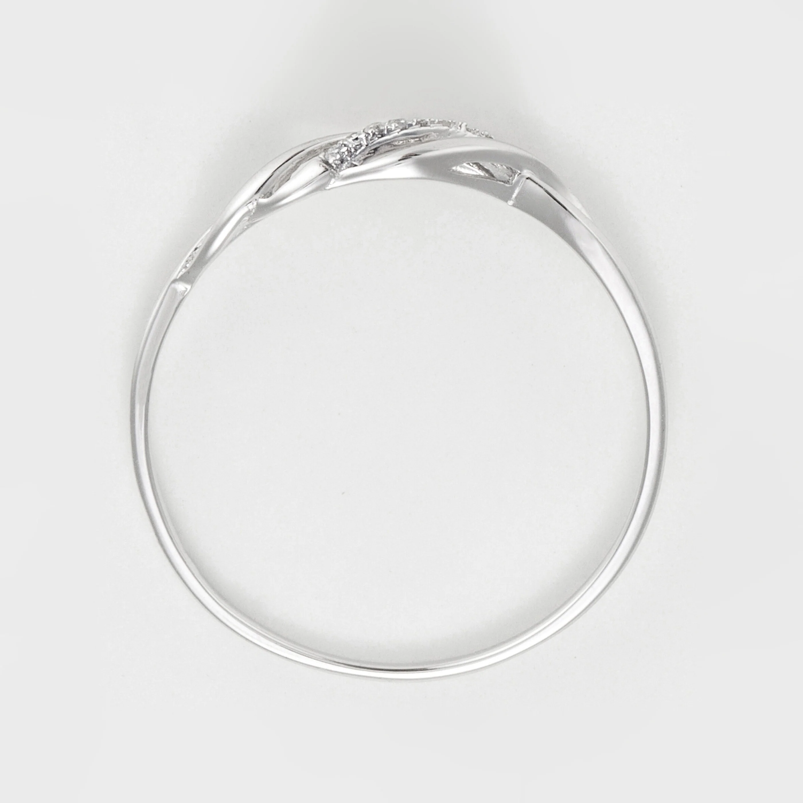 Bague "Life" Or D 0.01 Ct - Or Blanc 375/1000 - Image 4