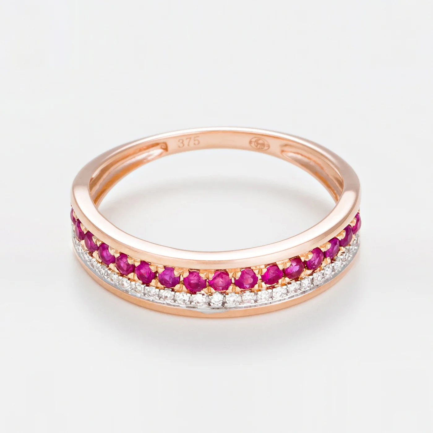 Bague "Double Voie" - Or Rose 375/1000 - Image 2