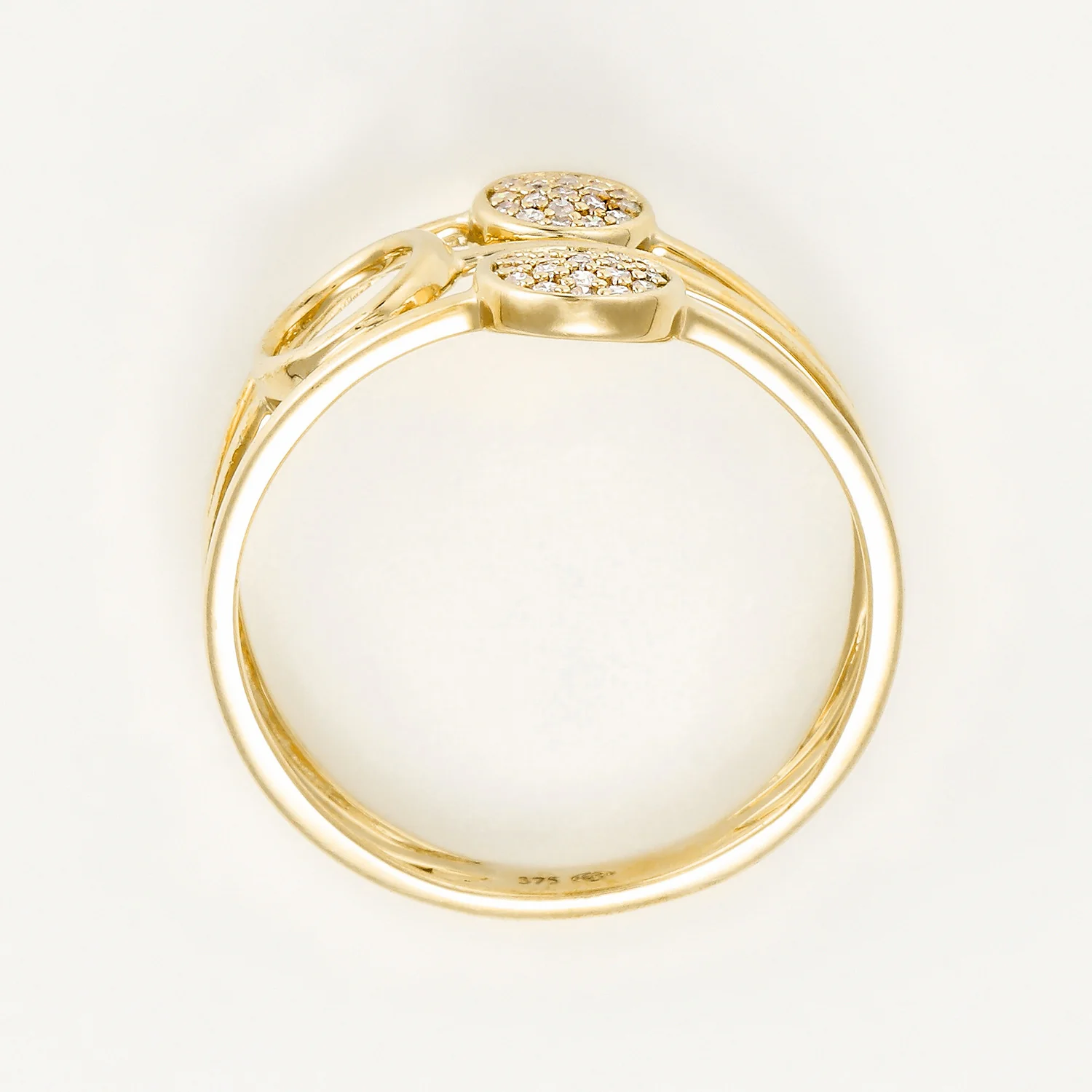 Bague "Trio De Bulles" D0,09/38 Or Jaune - Image 2
