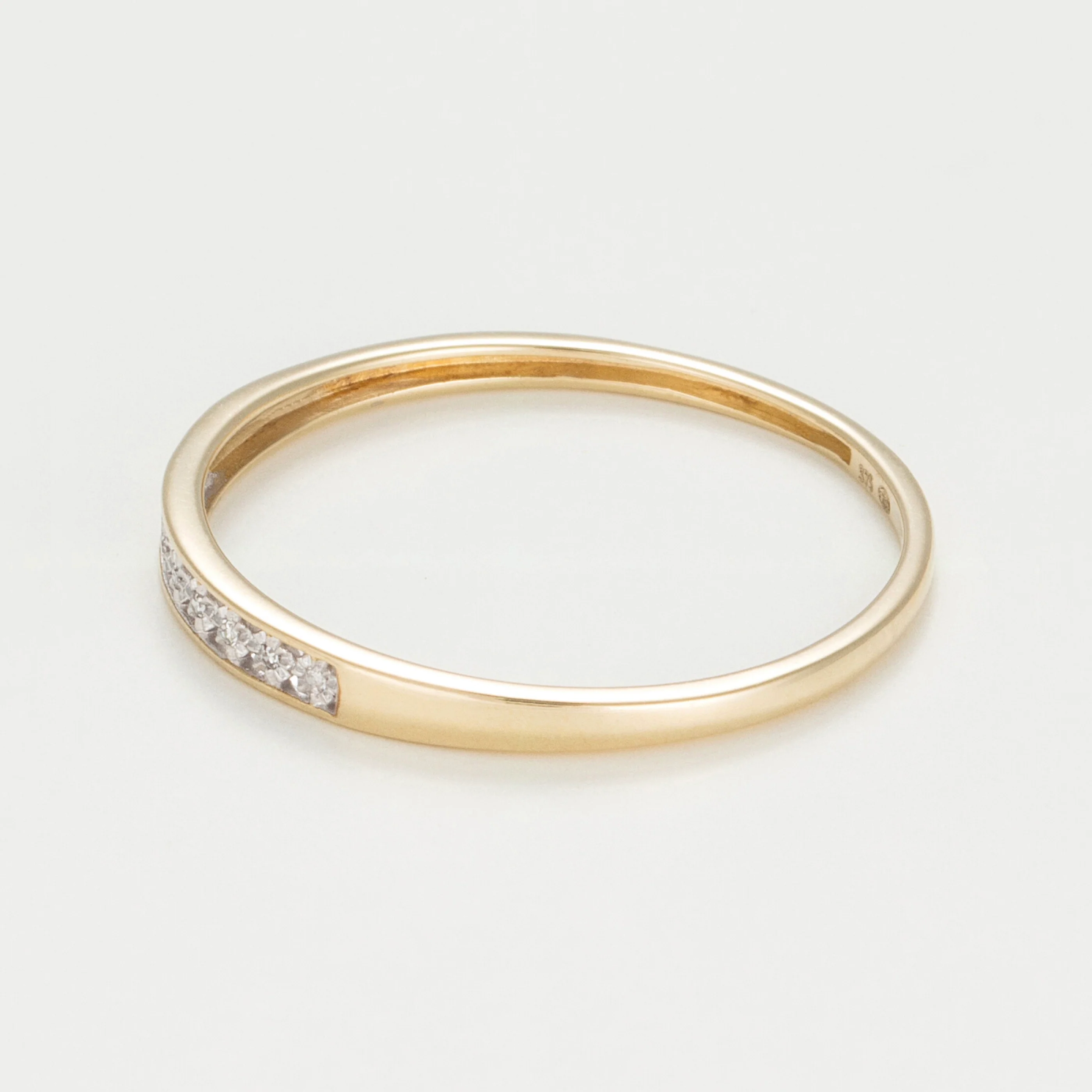 Bague "Romantic Love" D0,02/9 - Or Jaune 375/1000 - Image 3