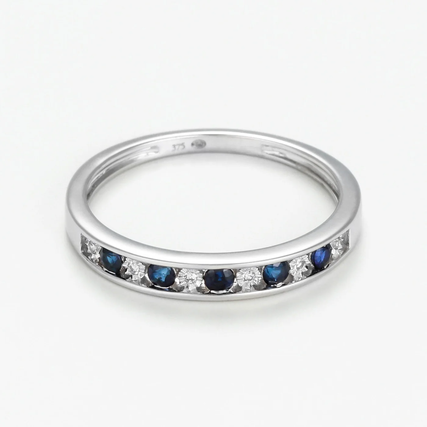 Bague "Alternance" - Or Blanc 375/1000 - Image 2