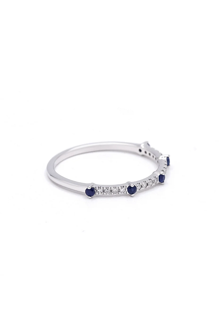 Bague "Madi" D0,05/16 S0,08/5 - Or Blanc 375/1000 - Image 2