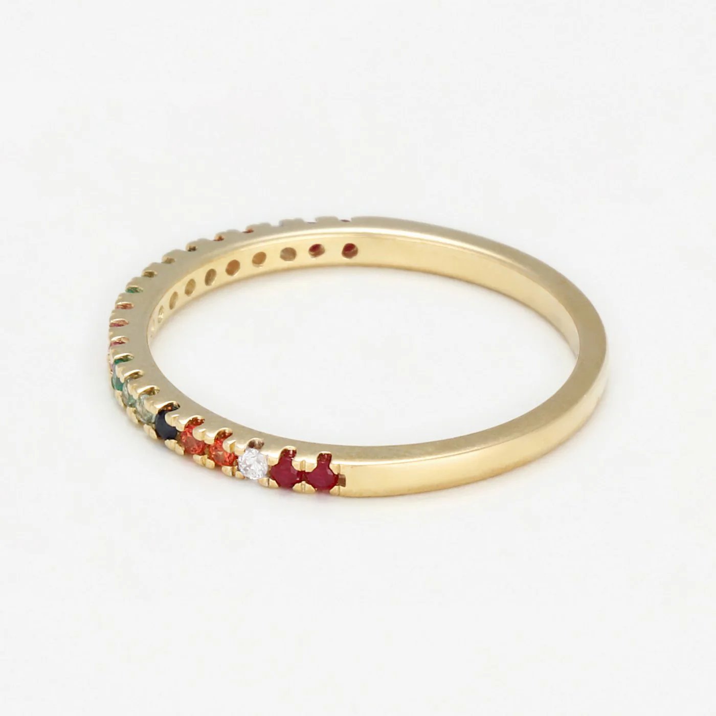 Bague "Multi Colors" D0,02/2 Mix0,22/19 - Or Jaune 375/1000 - Image 2