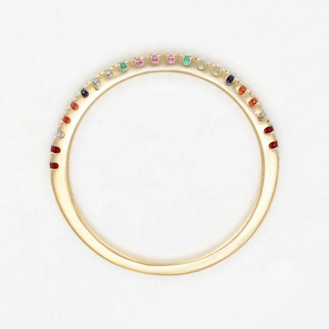 Bague "Multi Colors" D0,02/2 Mix0,22/19 - Or Jaune 375/1000 - Image 3