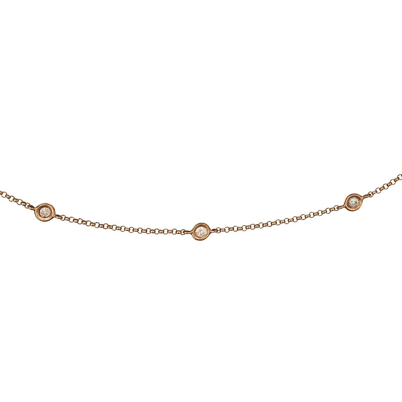 Collier "Sunshine" Diamants 0,22/7 - Or Rose 375/1000 - Image 3