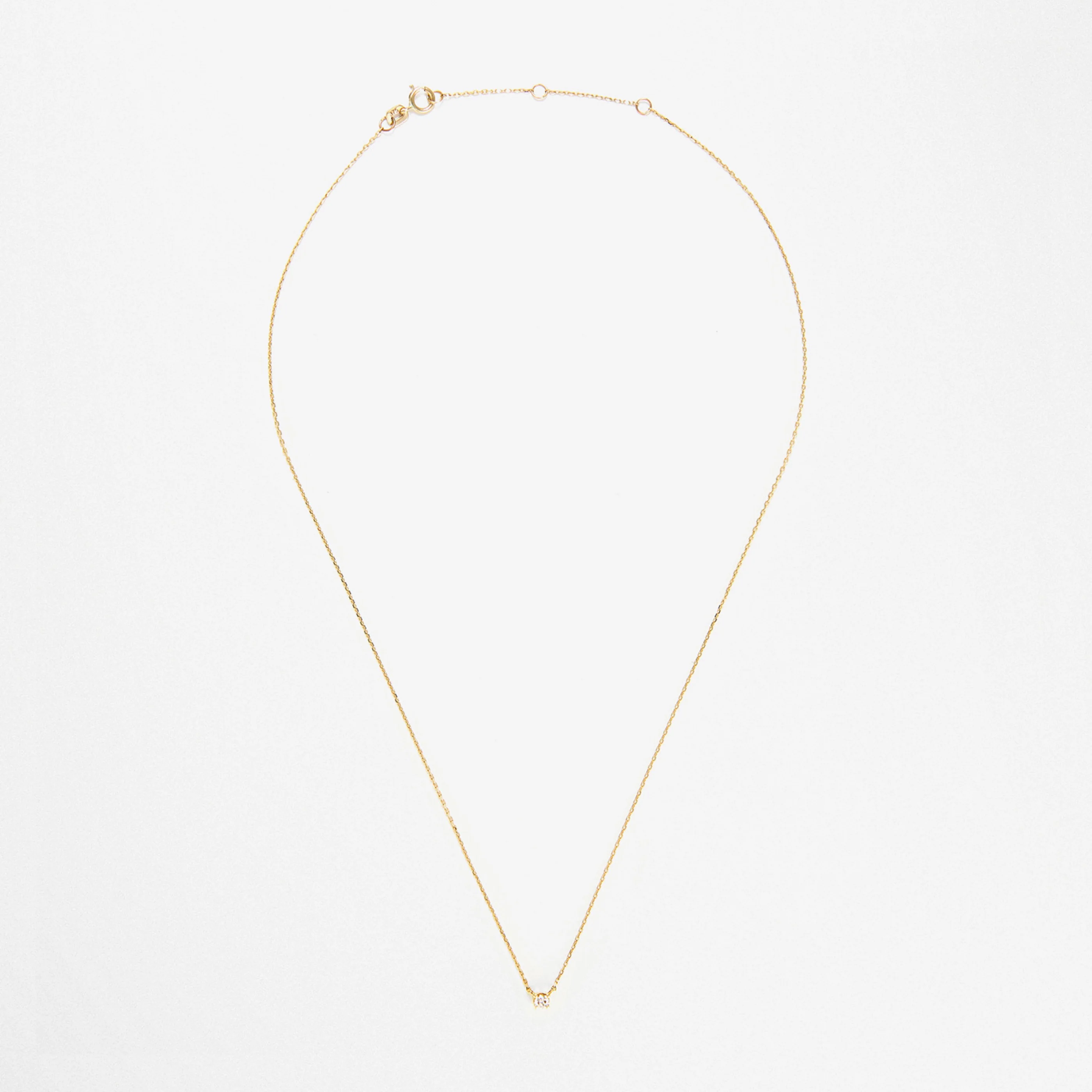 Collier Solitaire D0,08/1 - Or Jaune 375/1000 - Image 2