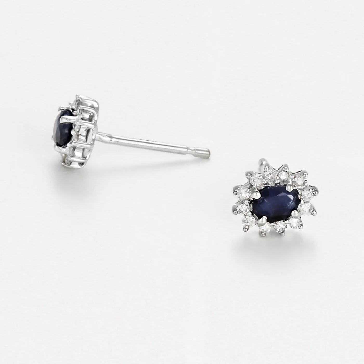 Boucle D'Oreilles Etoile Saphir D0,12/24 S0,30/2 - Or Blanc 375/1000 - Image 2