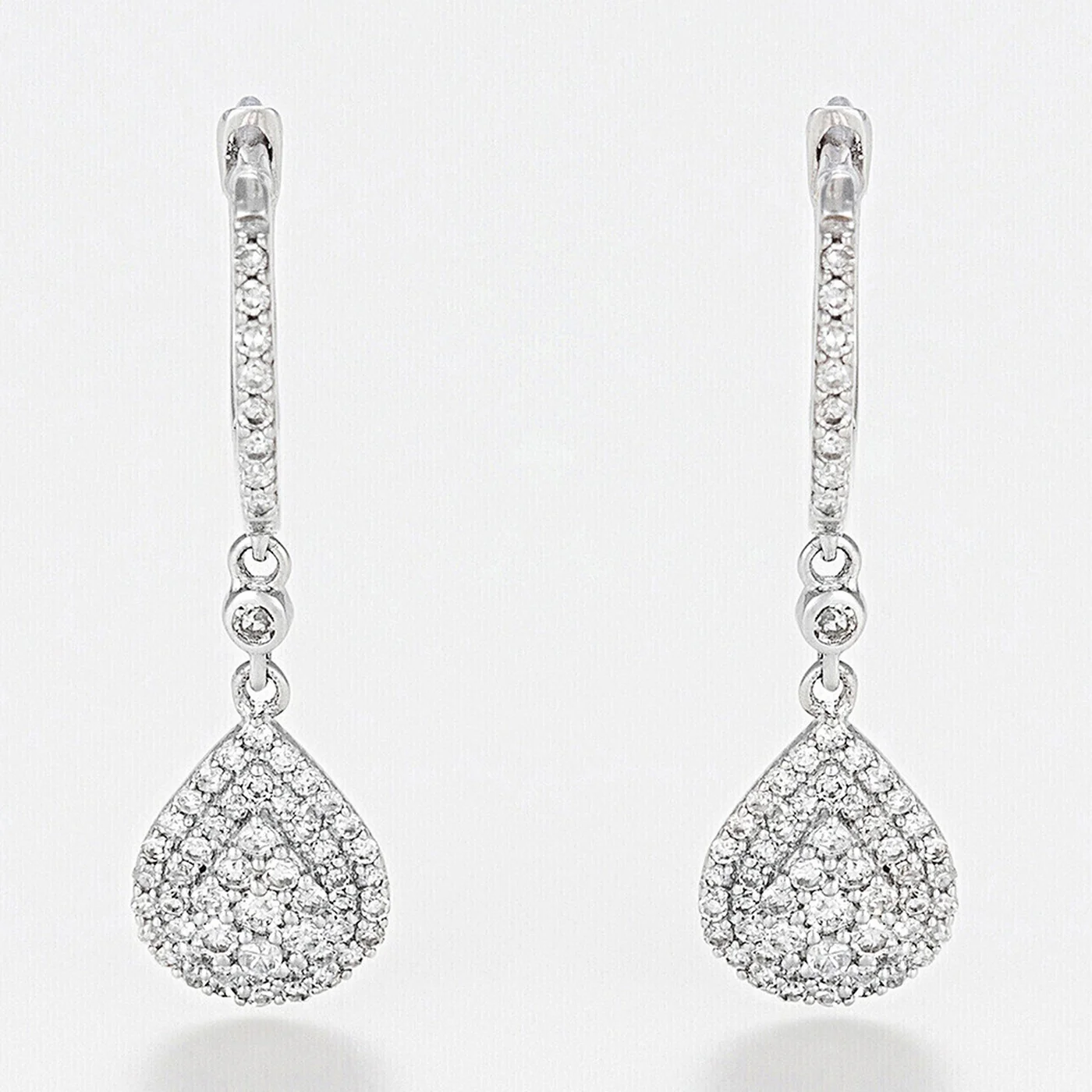 Boucles D'Oreilles "Princesse Stella" Diamants 0,33/128 - Or Blanc 375/1000 - Image 2