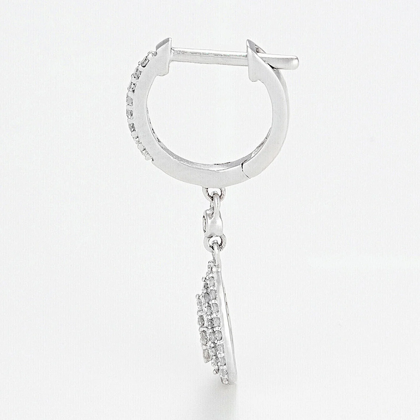 Boucles D'Oreilles "Princesse Stella" Diamants 0,33/128 - Or Blanc 375/1000 - Image 3