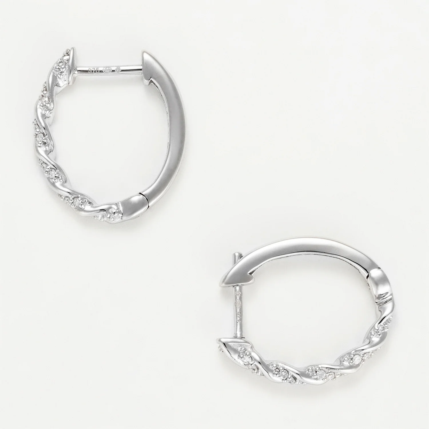 Boucles D'Oreilles "Créoles Trenzas  0,15Ct/44 - Image 2