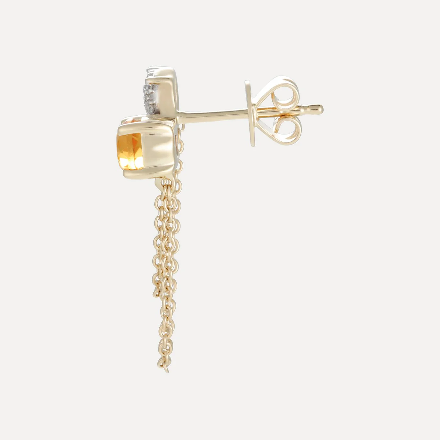 Boucles D'Oreilles "Angèle" D0,06/14 C0,44/3 - Or Jaune 375/1000 - Image 2