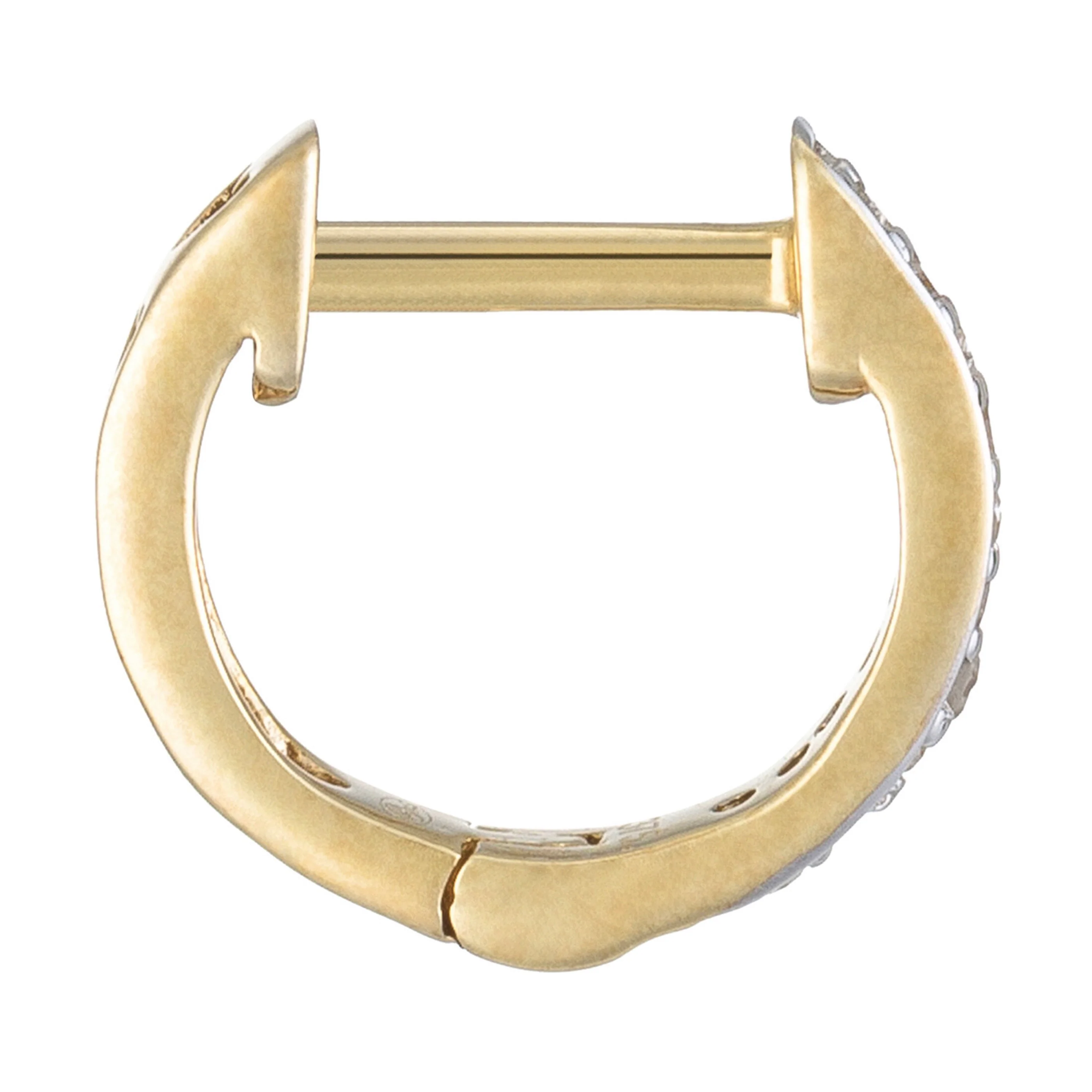 Boucles D'Oreilles "Anneau Pm" Diamants 0,06Ct/20 - Or Jaune 375/1000 - Image 2