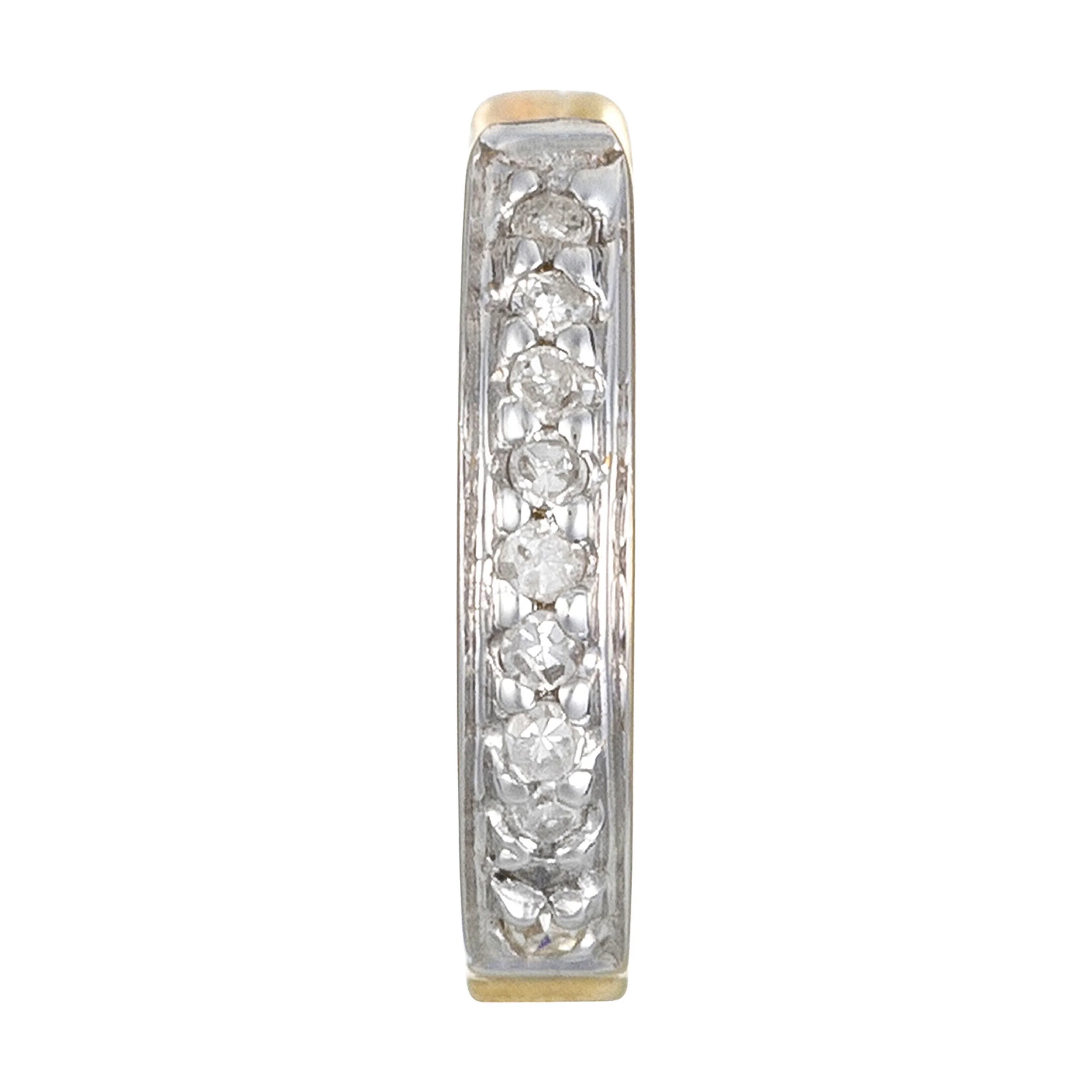 Boucles D'Oreilles "Anneau Pm" Diamants 0,06Ct/20 - Or Jaune 375/1000 - Image 3