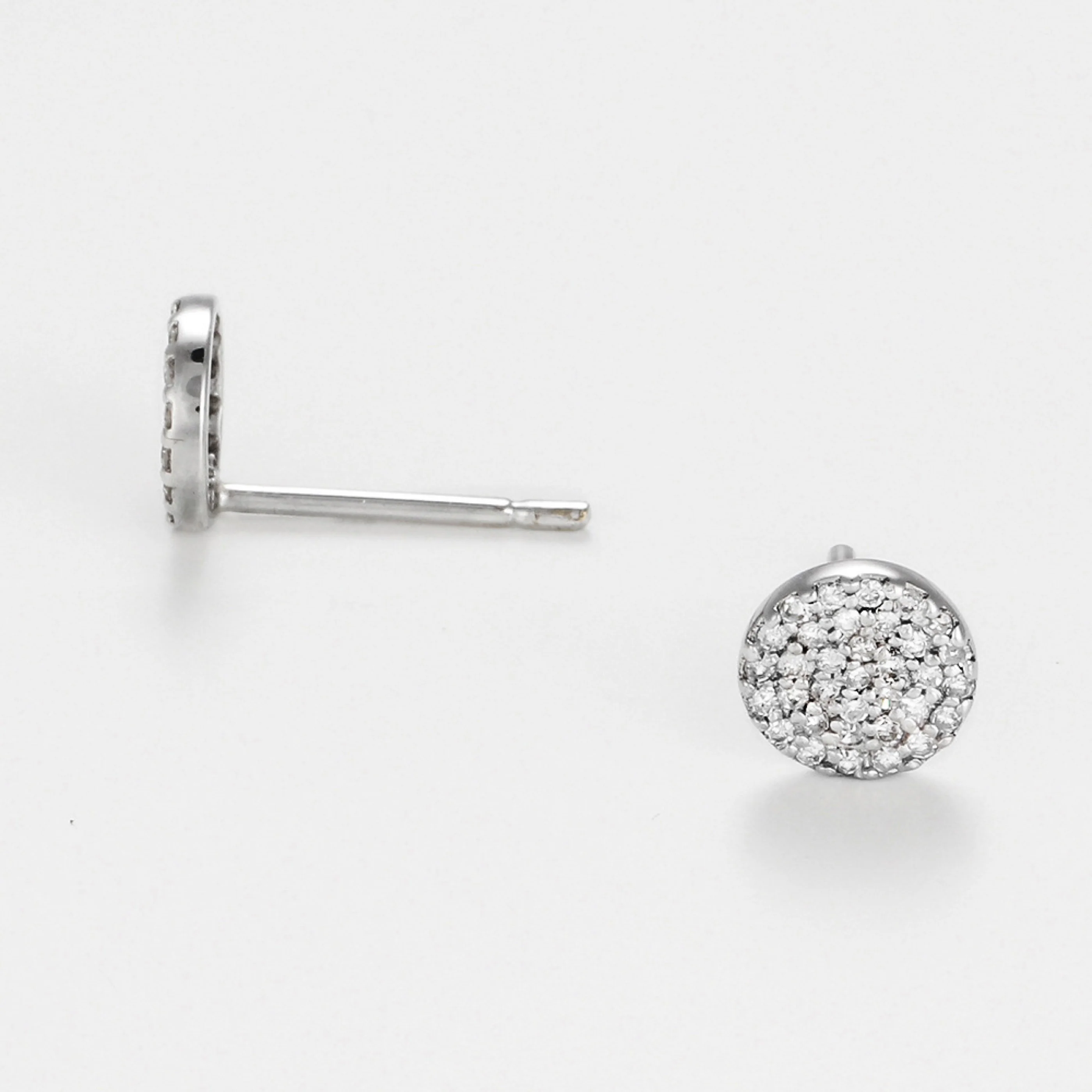 Boucles D'Oreilles "Ronds Scintillants" Diamants 0,2Ct/68 - Or Blanc 375/1000 - Image 2