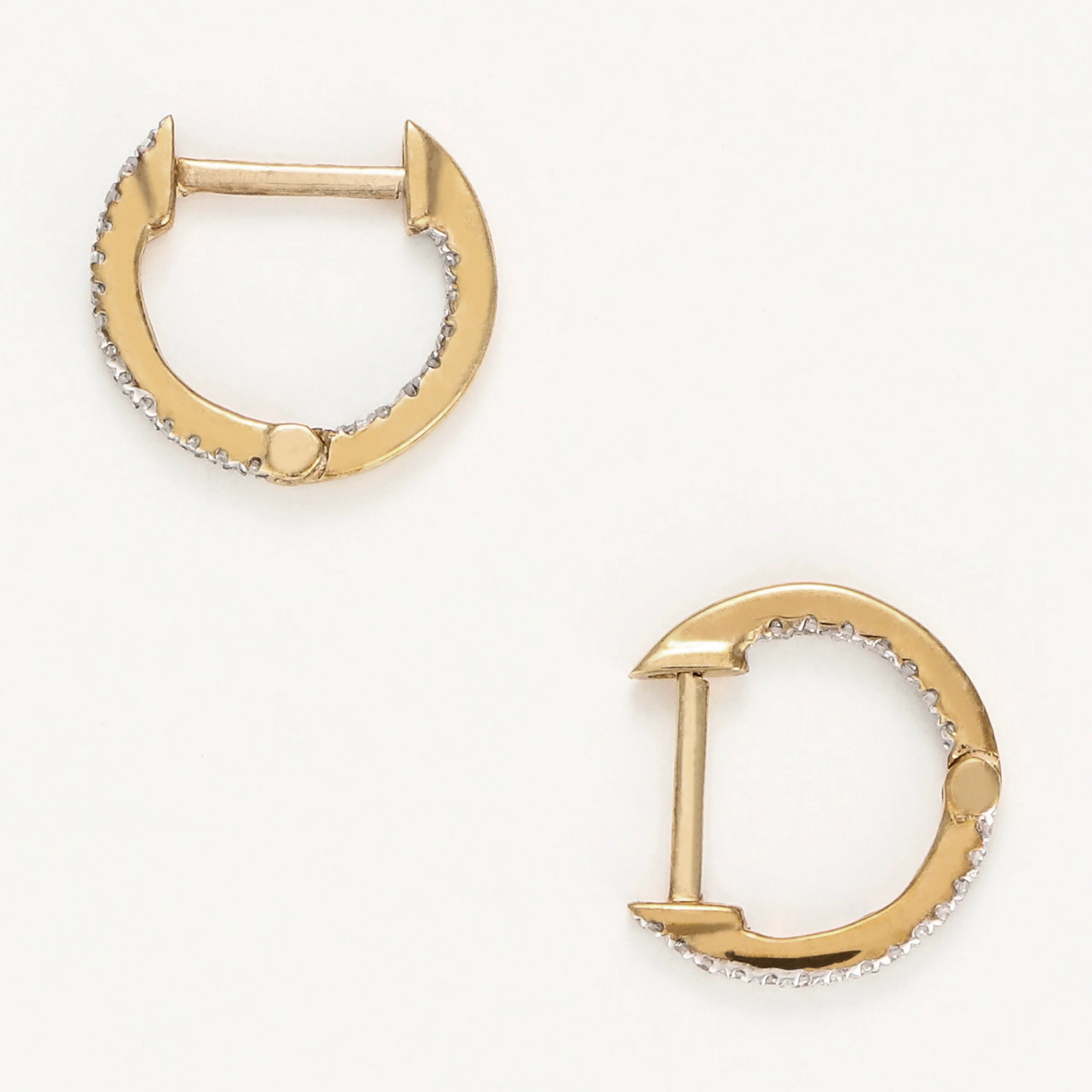 Boucles D'Oreilles "Perfect Créoles" Diamant 0,08/42 - Or Jaune 375/1000 - Image 3