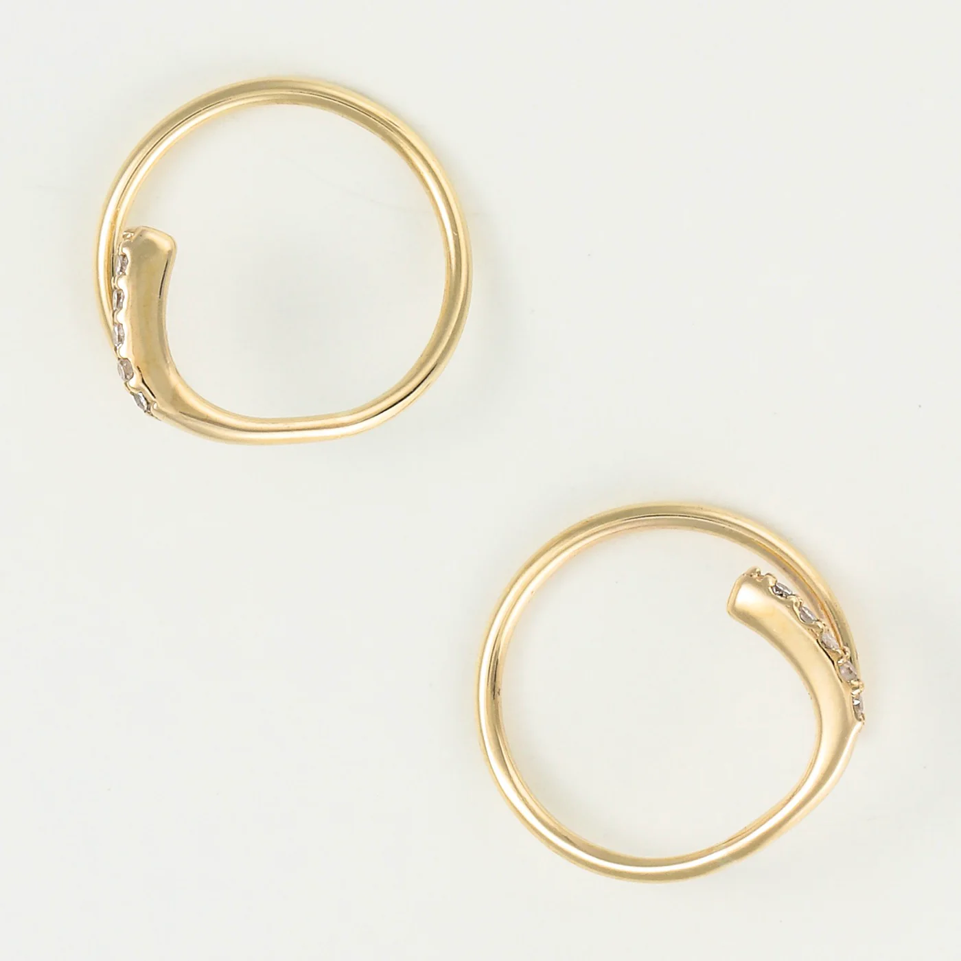 Boucles D'Oreilles "Joli Tourbillon Diamant" D0,03/10 - Or Jaune 375/1000 - Image 2