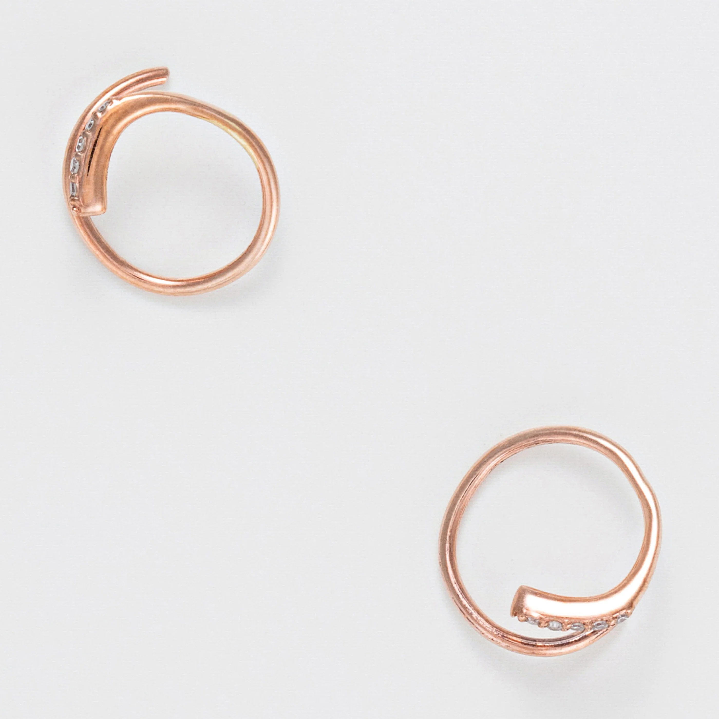 Boucles D'Oreilles "Joli Tourbillon Diamant" D0,03/10 - Or Rose 375/1000 - Image 2