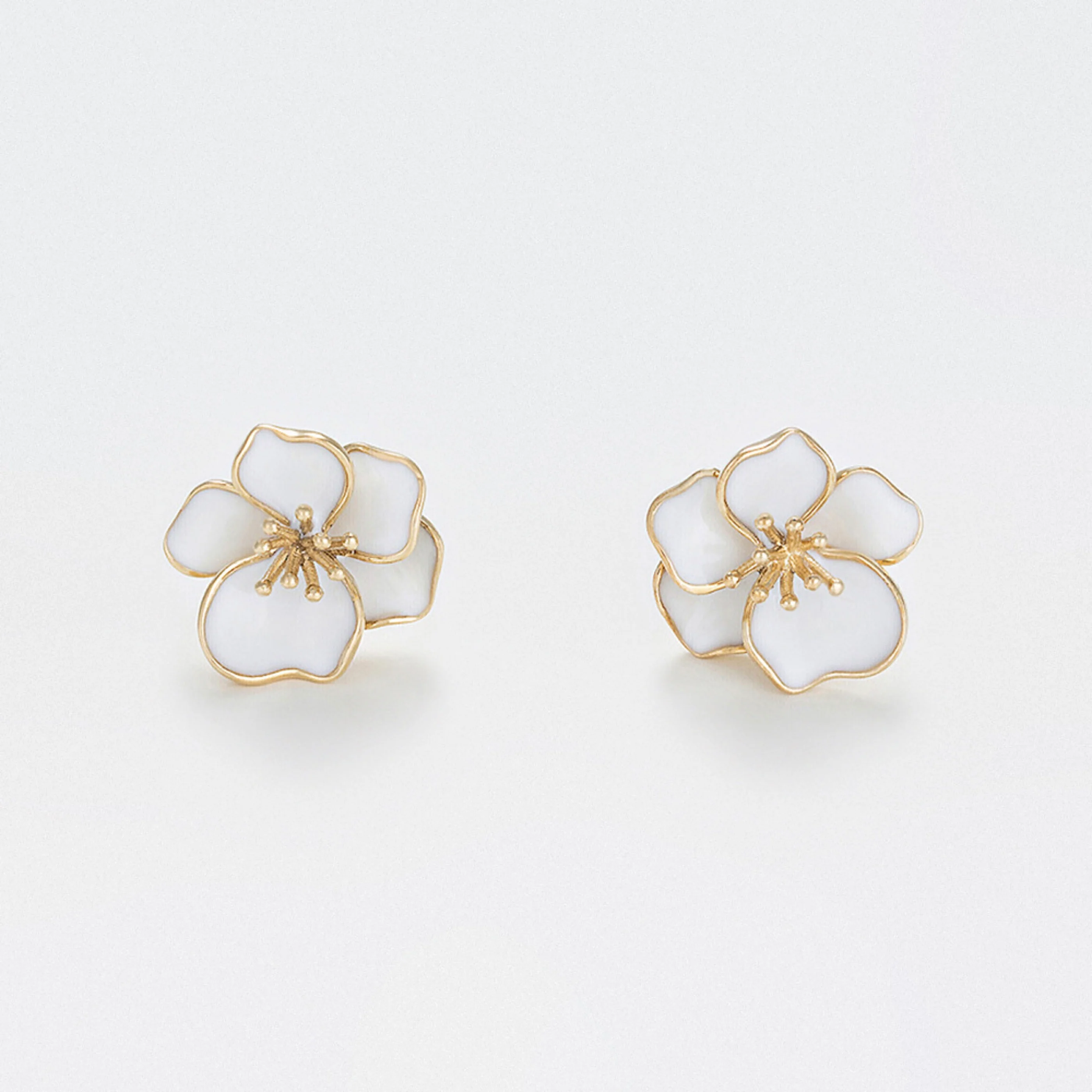 Boucles D'Oreilles "Orchidée" - Or Jaune 375/1000 - Image 2