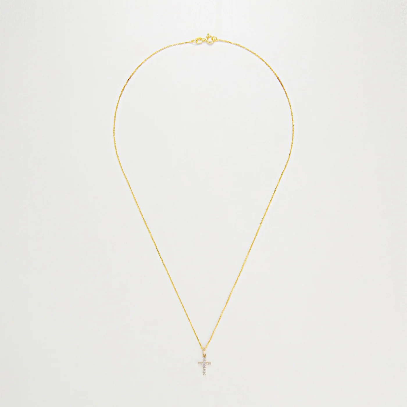 Pendentif "Croix Du Bonheur" Diamant :0,06Ct/16 - Or Jaune 375/1000 - Image 3