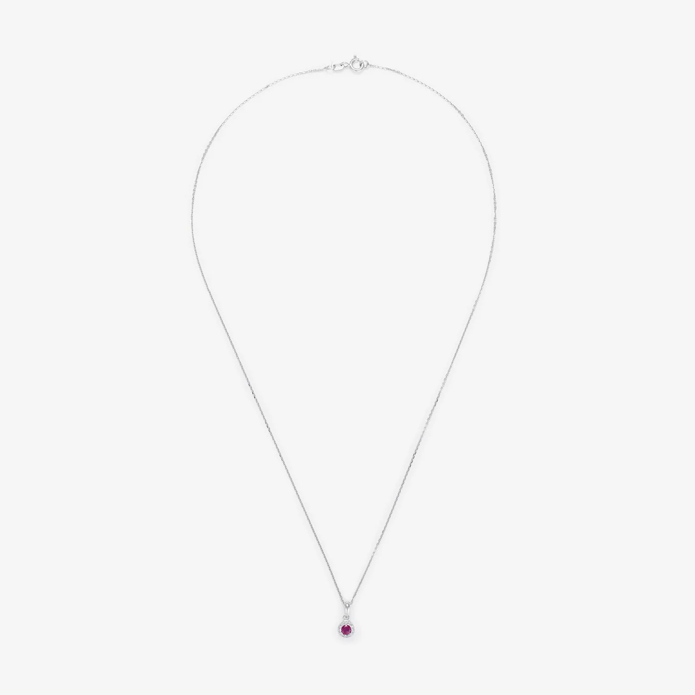 Pendentif "Précieux Rubis" Diamants: 0,03Ct/11 & Rubis: 0,16Ct/1 - Or Blanc 375/1000 - Image 3