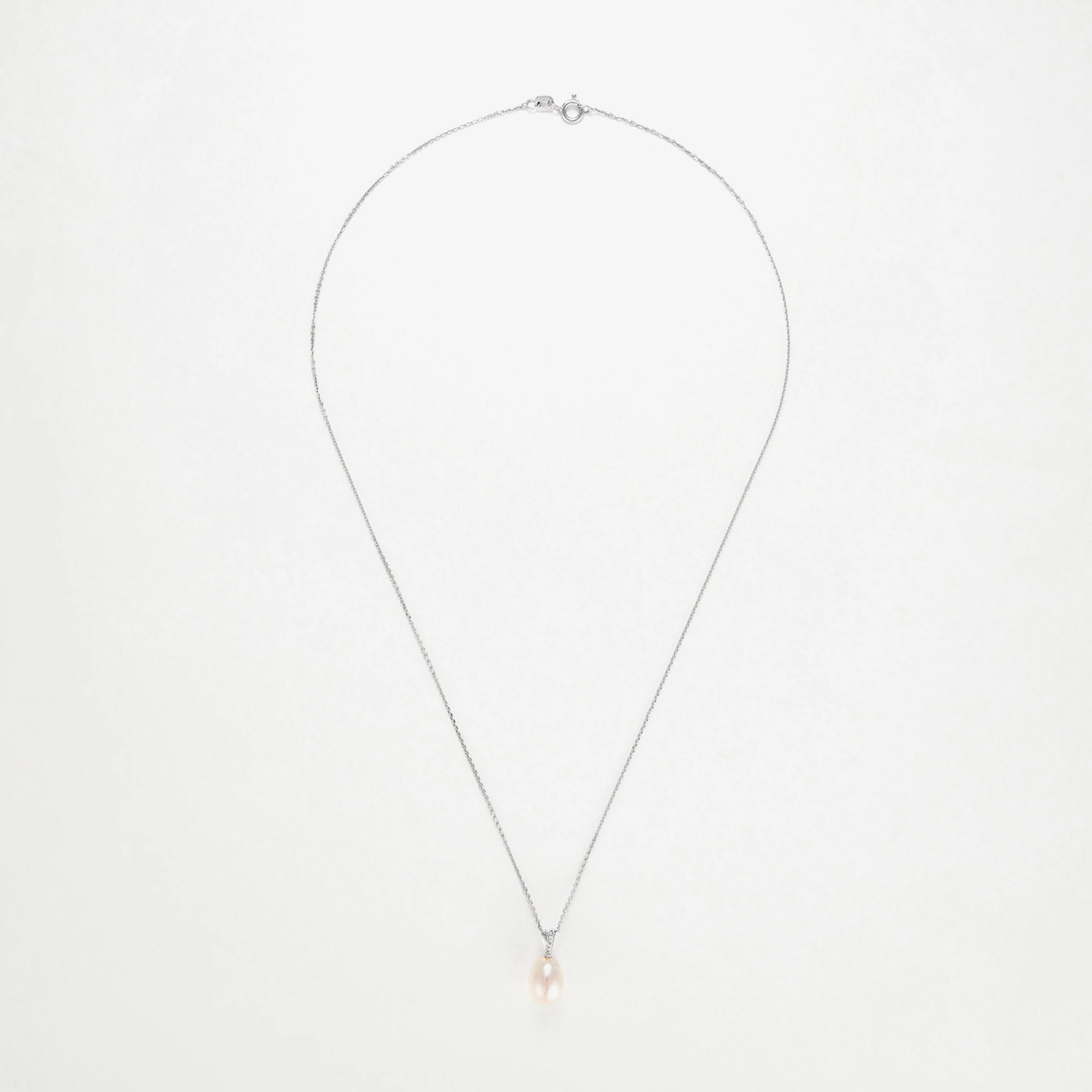Pendentif "Luliwa" Diamants 0,02Ct/6 Perle 7,5Mm - Or Blanc 375/1000 - Image 2