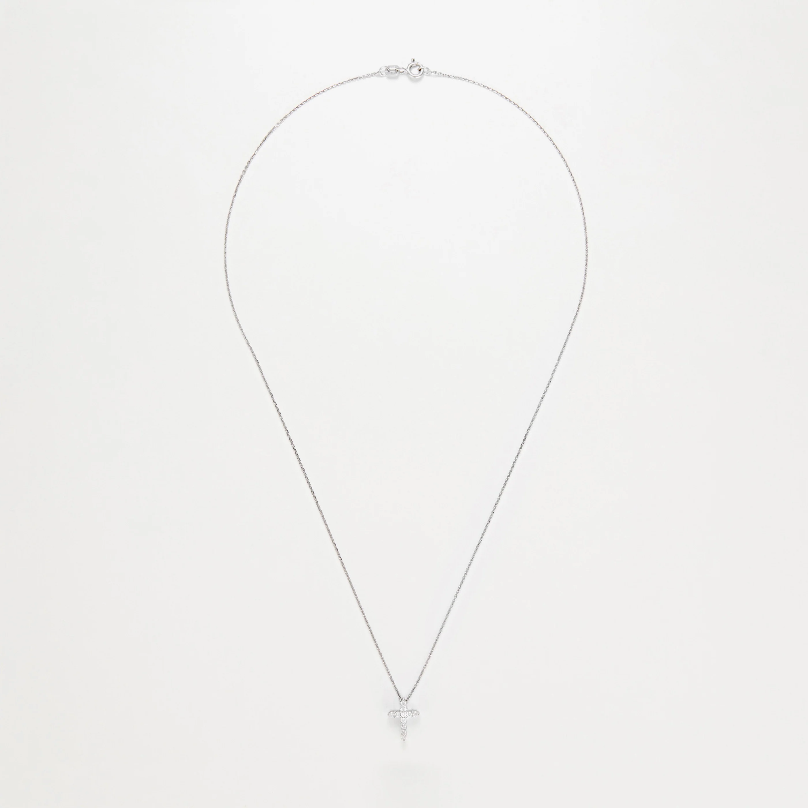 Pendentif "Sacrée Croix" Diamant 0,17Ct/11 - Or Blanc 375/1000 - Image 2