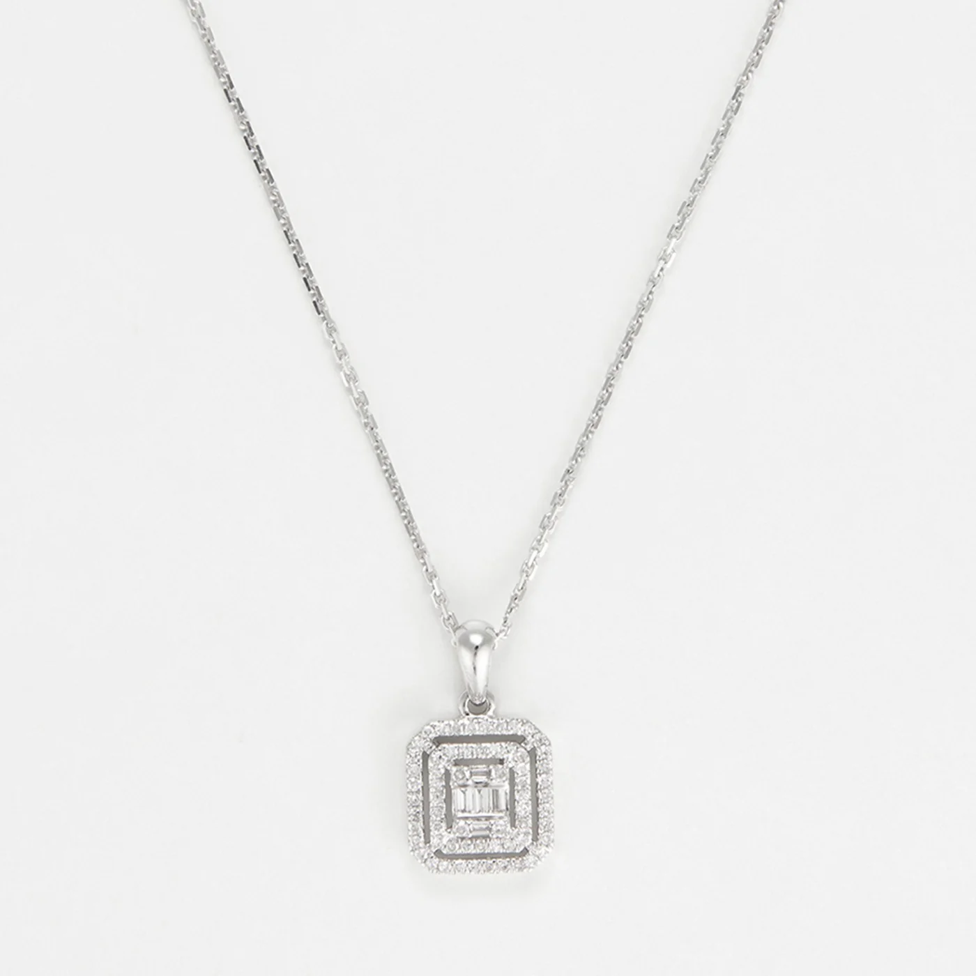 Pendentif "Miroir" - Or Blanc 375/1000 - Image 2