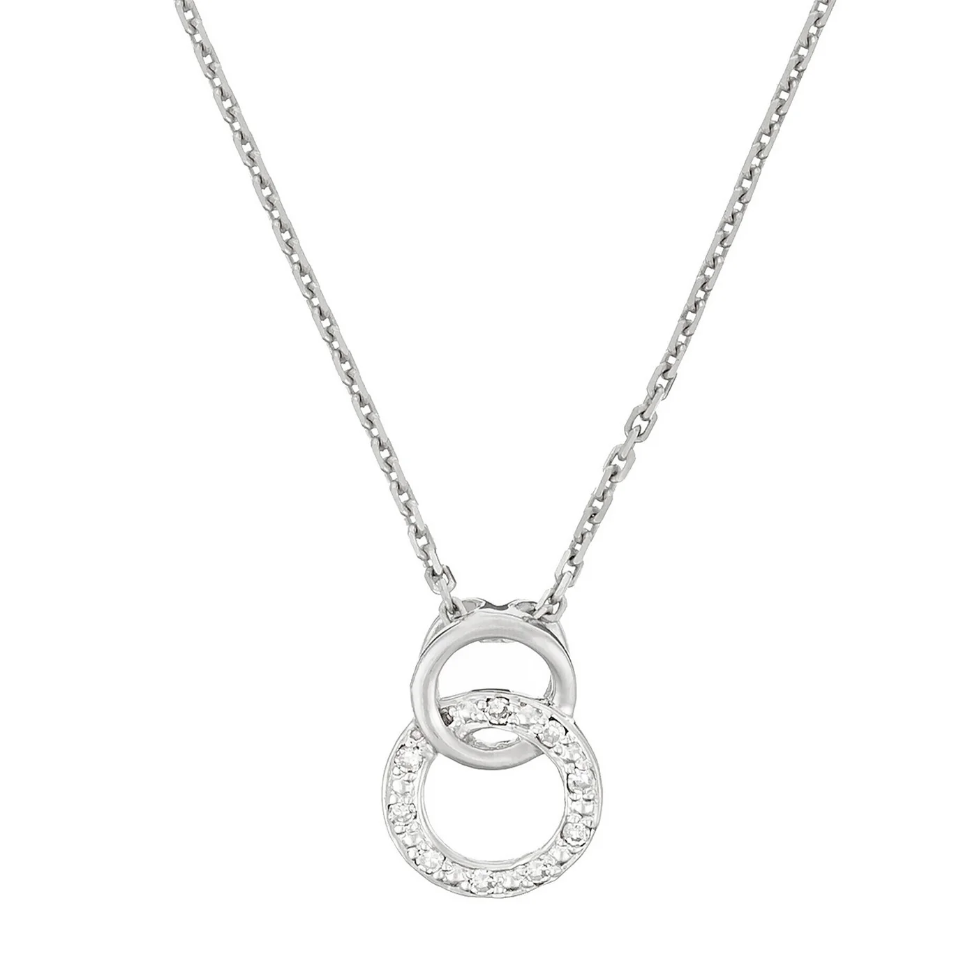 Pendentif "Etreinte" D0,03/9 - Or Blanc 375/1000 - Image 2