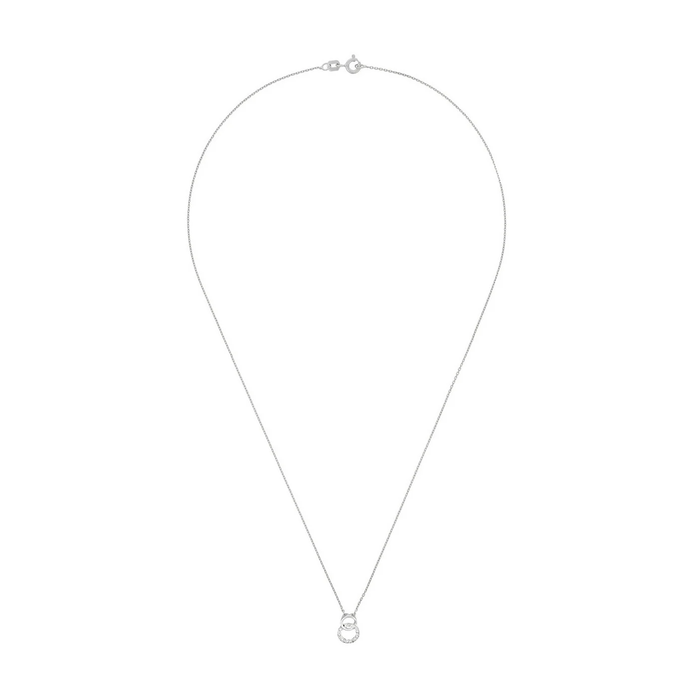 Pendentif "Etreinte" D0,03/9 - Or Blanc 375/1000 - Image 3