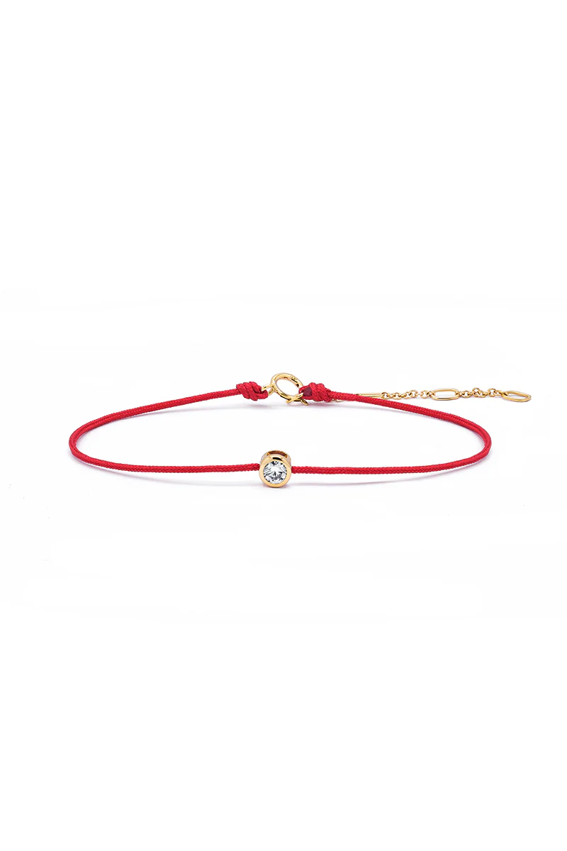 Bracelet Corde "Mon Parfait" Rouge D0,10/1 - Image 2