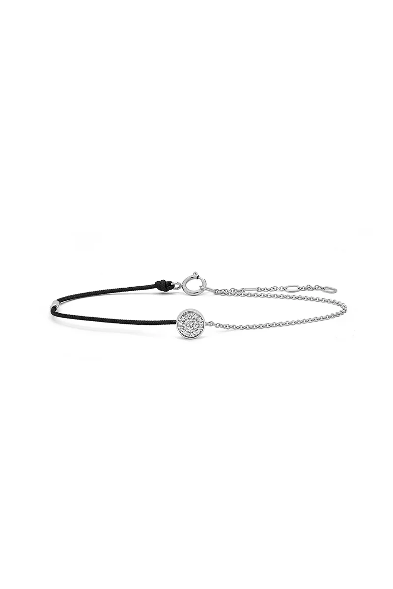 Bracelet Corde "Mon Sublime" Noir + Chaine D0,06/19 - Image 2