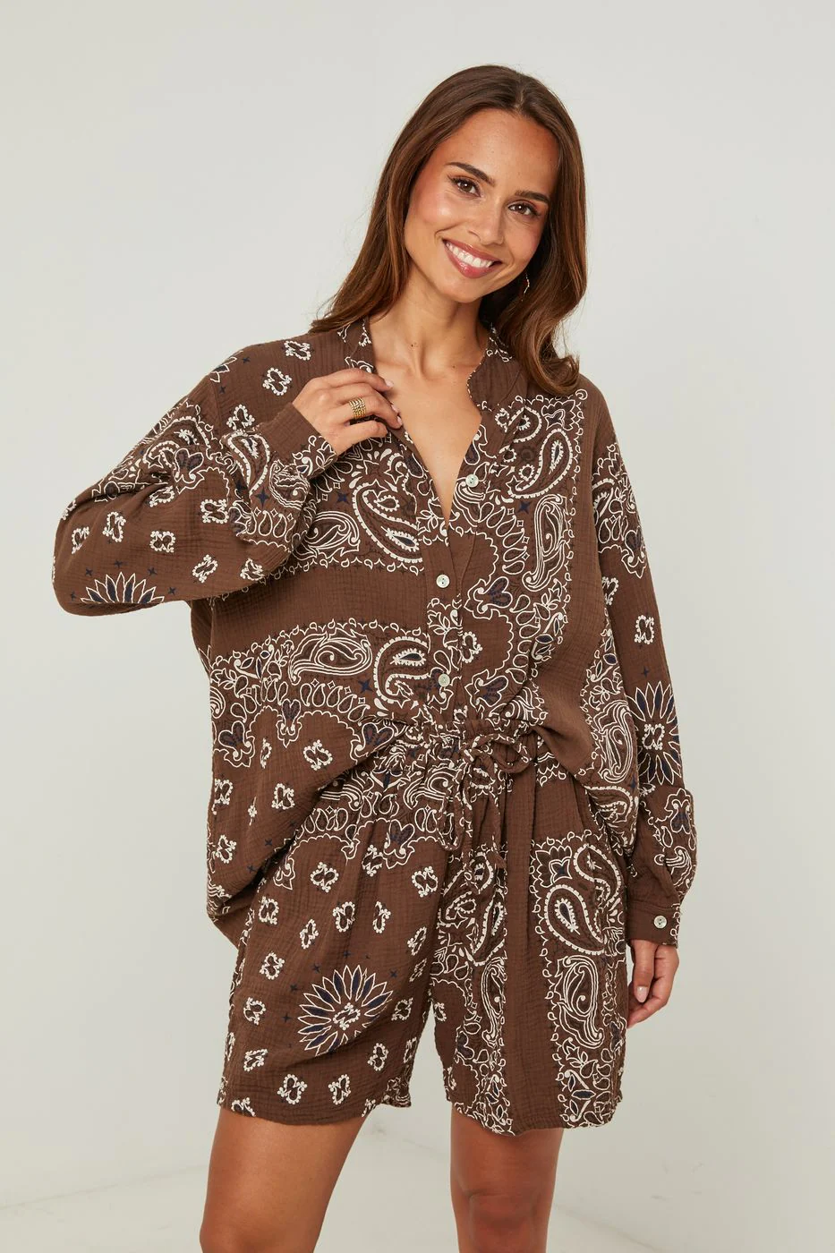 Ensemble Chemise Et Short - Choco - Image 3