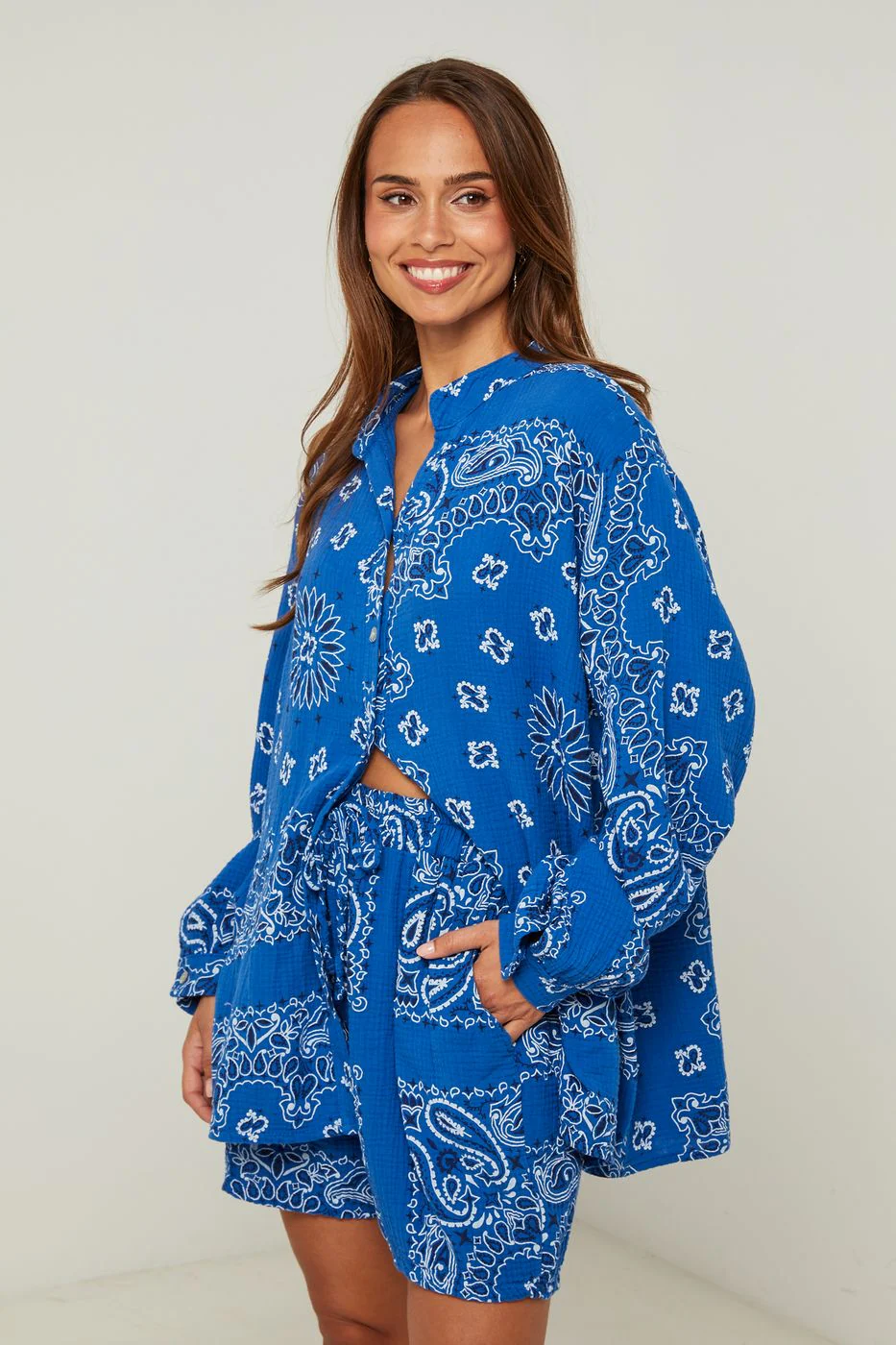 Ensemble Chemise Et Short - Indigo - Image 4