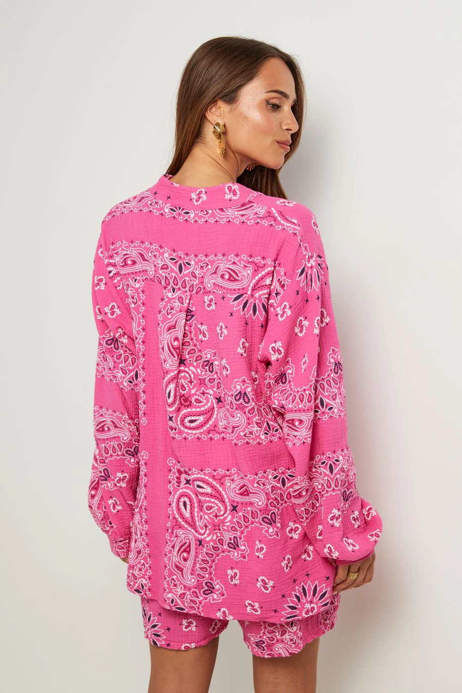 Ensemble Chemise Et Short - Rose - Image 2