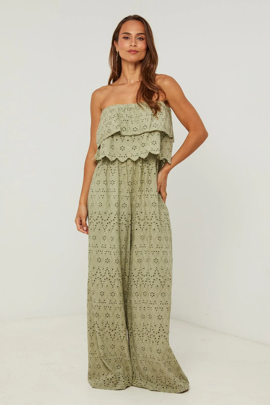 Ensemble Chemise Et Short - Kaki - Image 4
