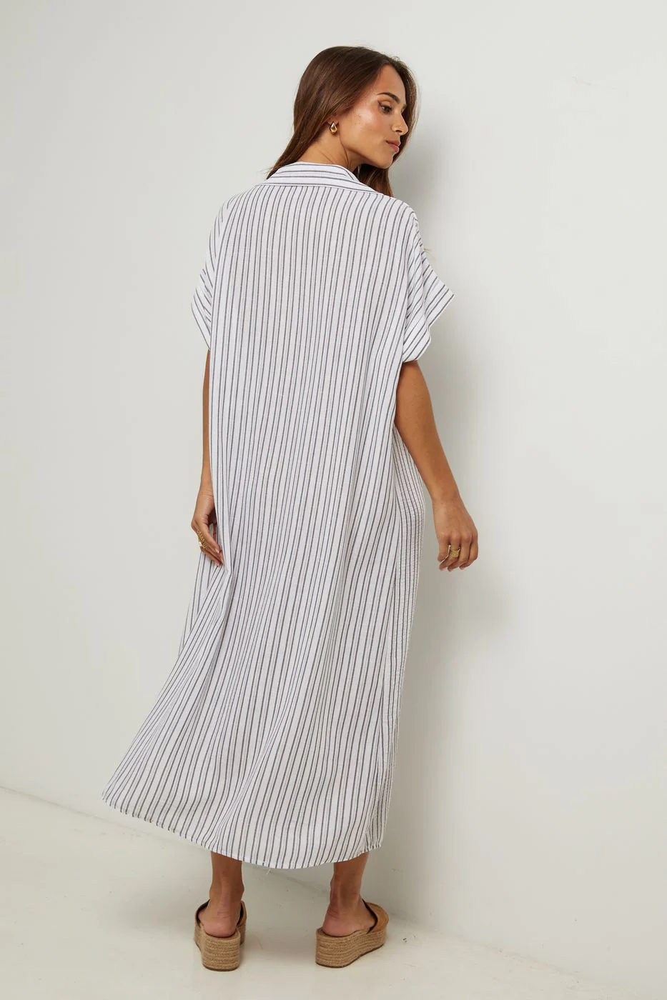 Robe Chemise - Blanc - Image 2