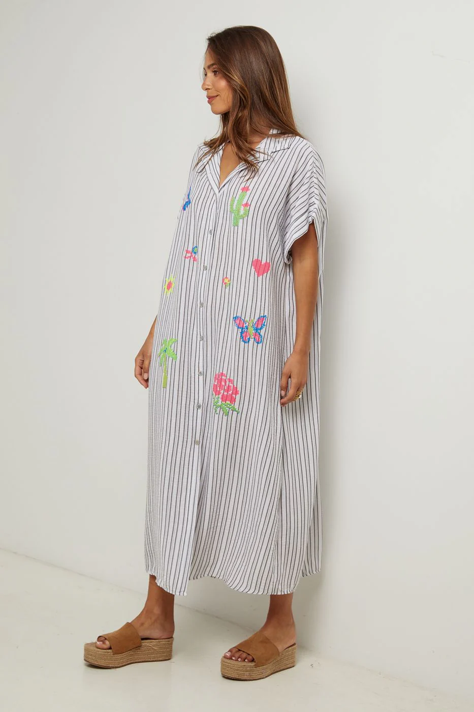 Robe Chemise - Blanc - Image 3