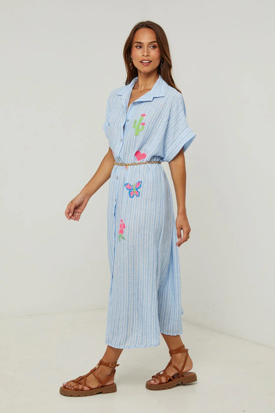 Robe Chemise - Ciel - Image 4