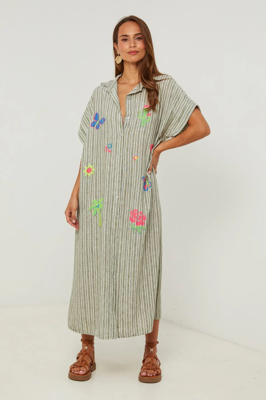 Robe Chemise - Kaki - Image 2