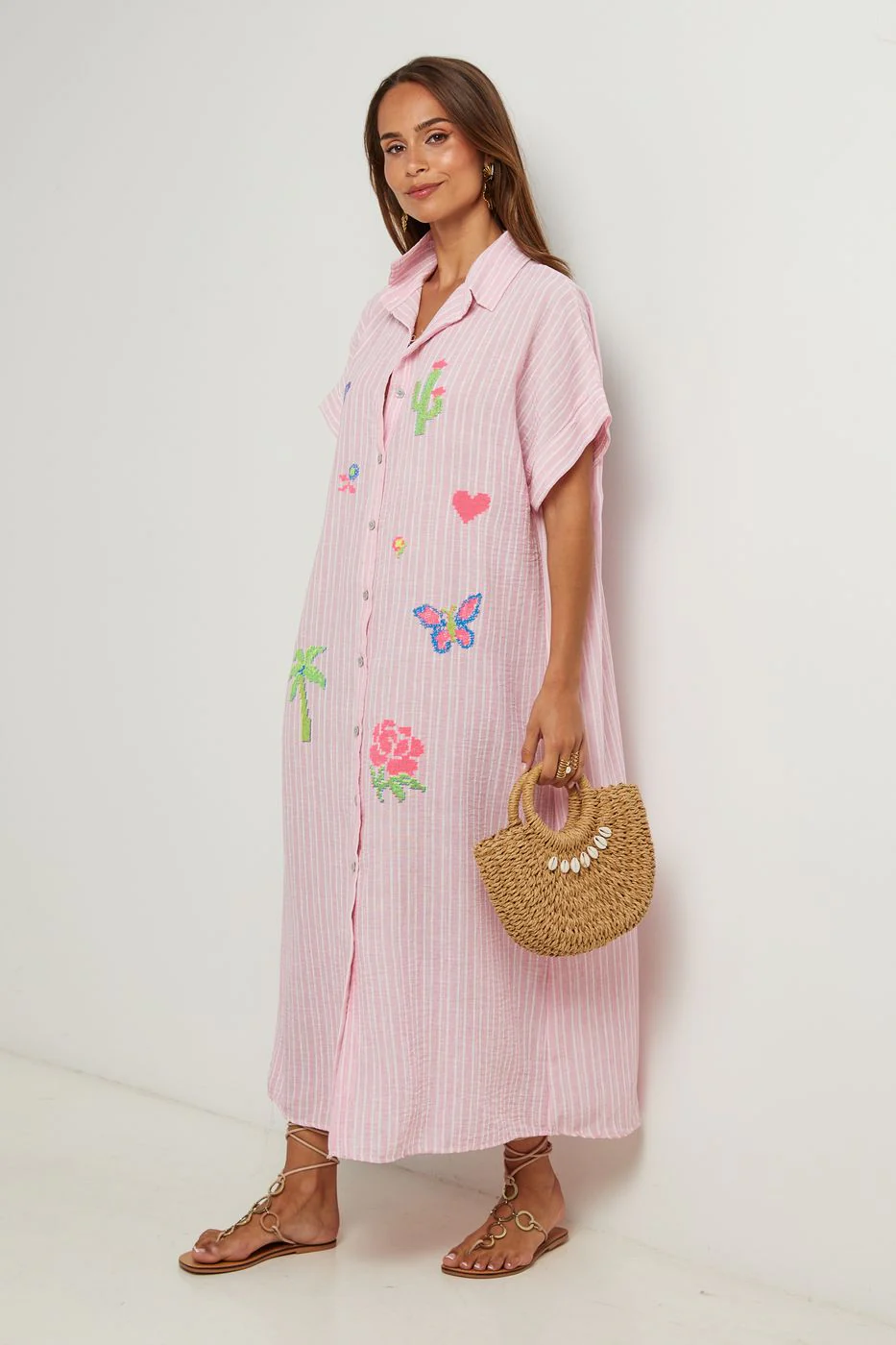 Robe Chemise - Rose - Image 3